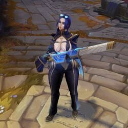 1girls abdomera caitlyn_kiramman female league_of_legends ninfrock screenshot