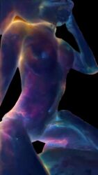 1girls ai_generated bouncing_breasts breasts cowgirl_position female female_focus galaxy nipples no_sound nude sex solar_system solo_focus straight tagme video