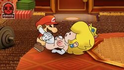 animated animated ass breasts breasts_out fluids loop looping_animation mario mario_(series) mayin missionary_position nintendo nude nude_female paper_mario paper_mario:_the_thousand-year_door paper_mario:_the_thousand-year_door_(nintendo_switch) paper_peach penis penis_in_ass penis_in_pussy princess_peach tagme yellow_hair
