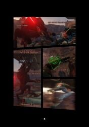 3d_(artwork) anthro blue_devil boy_kisser_(meme) bulge_grab car comic cryptid digital_media_(artwork) duo erection fallout femboy forgetting genitals hi_res holding_partner horn lagomorph laser_rifle male male/male mammal meme microsoft open_mouth outside penis pip-boy sany_van_fox sanythefox shooting_gun teeth thrown vault_suit vehicle weapon wings wolpertinger