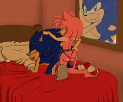 amy_rose anal ass balls blue_fur bluechika furry hedgehog male_penetrated malesub mammal pegging penis sex_toy sonic_(series) sonic_the_hedgehog strap-on