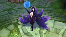 1girls abdomera ahri ahri_(league_of_legends) female league_of_legends ninfrock screenshot