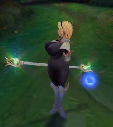 1girls abdomera female league_of_legends luxanna_crownguard ninfrock screenshot
