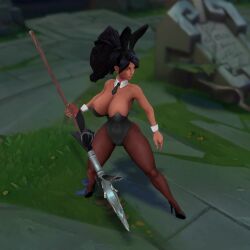 1girls abdomera female league_of_legends nidalee ninfrock screenshot
