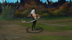 1girls 3d abdomera animated female league_of_legends ninfrock qiyana_yunalai tagme video