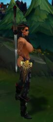 1girls abdomera female league_of_legends ninfrock samira_(league_of_legends) screenshot