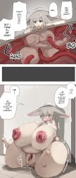 body_modification bunny_girl crying gaping gaping_nipples gaping_pussy huge_areolae huge_breasts huge_nipples kojika nipple_fucking permanent permanent_transformation sex_toy_transformation stretched_pussy tentacle transformation translated used used_like_a_toy