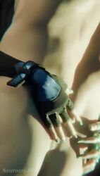 1boy 1girls animated female female_focus low-angle_view luna_snow luna_snow_(marvel_rivals) marvel marvel_rivals neorossy3d penis sound sound_edit tagme thigh_sex video