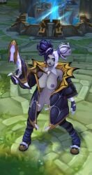 1girls abdomera female league_of_legends ninfrock screenshot zeri_(league_of_legends)