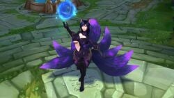 1girls abdomera ahri ahri_(league_of_legends) female league_of_legends ninfrock screenshot