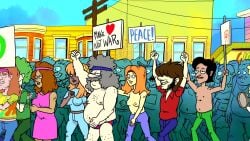 crowd hippie the_freak_brothers topless_female tubi