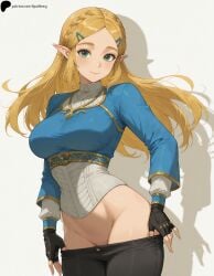 princess zelda from breath of the wild by opal nemy