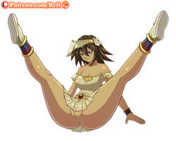 2017 areolae breasts cleft_of_venus female innie_pussy looking_at_viewer mana_(yu-gi-oh!) nipples patreon_username pussy reit shounen_jump solo spread_legs url vulva yu-gi-oh! yu-gi-oh!_duel_monsters