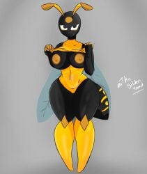 1girls alternate_version_available big_breasts breasts breasts_out female female_focus female_only golden_froggy tagme thighs wasp whisper_(golden_froggy)