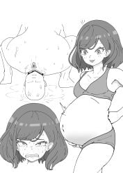 absurdres big_belly giving_birth highres inflation kitakoji_hisui nijisanji orihei pregnant virtual_youtuber