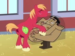 2boys aizenhower anal anus asian ass big_macintosh_(mlp) black_hair blonde_mane crossover cutie_mark danny_phantom friendship_is_magic furry gay horse kwan male male_only my_little_pony red_fur zoophilia