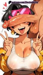 1boy 1girls 2025 ai_generated artist_name breasts breasts breasts bust chest cleavage cock covered_nipples cum dick double_v earrings electroworld erection exposed_nipples eyewear_on_head female foreskin goggles hat hi_res high_quality high_resolution highres huge_cock jewelry jubilation_lee jubilee large_penis large_testicles marvel nipples nipples_outside patreon patreon_username penis penis_awe penis_on_face precum see-through shirt solo_focus stable_diffusion straight sunglasses testicles tinted_eyewear tongue tongue_out trembling twitching_penis uncensored v veiny_penis w watermark x-men x-men_97