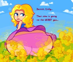 1girls 4k 4k_resolution adult adult_female annoyed annoyed_expression annoyed_face ass ass_bigger_than_body ass_bigger_than_breasts ass_bigger_than_head ass_bigger_than_torso ass_focus big_ass big_butt big_thighs blonde_hair blue_crop_top blue_eyes blue_topwear brap brown_fart brown_fart_cloud bubble_ass bubble_butt butt_bigger_than_body butt_bigger_than_breasts butt_bigger_than_head butt_bigger_than_torso butt_focus cloud clouds dialog dialogue dumptruck_ass dumptruck_butt dumpy enormous_ass enormous_butt enormous_thighs eproctophillia fart fart_cloud fart_everywhere fart_fetish farting farting_at_viewer farting_towards_viewer farts fat_ass fat_butt fat_thighs female fetish gas gassy gassy_female giant_ass giant_butt giant_thighs haley_(stardew_valley) hi_res high_resolution huge_ass huge_butt huge_thighs juicy_thighs large_ass large_butt large_thighs looking_back loud_fart onomatopoeia outdoors outside pale-skinned_female pale_skin panties pink_panties pink_skirt plump plump_ass plump_butt plump_female plump_thighs ripping_ass round_ass round_butt sexy_butt sexy_thighs sideboob skirt skirt_lift skirt_up sky smelly_ass smelly_butt smelly_farts sorollos stardew_valley stinky_ass stinky_butt stinky_fart sweat sweatdrop sweating thick_ass thick_butt thick_thighs thighs thighs_bigger_than_head thighs_bigger_than_torso thunder_thighs thunderthighs upset_stomach wavy_hair