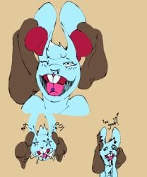 ahe_gao ambiguous_gender ambiguous_penetrated anthro balls blush bodily_fluids canid canine canis cum cum_inside digital_drawing_(artwork) digital_media_(artwork) ear_penetration genital_fluids genitals group half-closed_eyes hi_res lagomorph leporid looking_pleasured male male/ambiguous male_penetrating male_penetrating_ambiguous mammal narrowed_eyes nude open_mouth penetration penis rabbit rickityrabbit sex simple_background smile text trio wolf