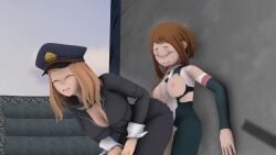3d almost_nude camie_utsushimi cum_from_fart cum_on_body cumshot fart_cloud fart_fetish farting_on_dick fartjob female futa_on_female futa_with_female futanari huge_ass huge_cock intersex looking_back my_hero_academia nipples ochako_uraraka penis standing tagme uraraka_ochako video