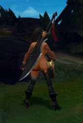 1girls abdomera female league_of_legends ninfrock samira_(league_of_legends) screenshot