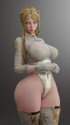 3d blender blonde_hair breasts child_bearing_hips cpt-flapjack female gloves image image_set keyd10iori large_breasts leotard lieutenant_flapjack medium_breasts milf nier:_automata thick thick_hips thick_legs thick_thighs thighhighs thighs voluptuous_female yorha_commander