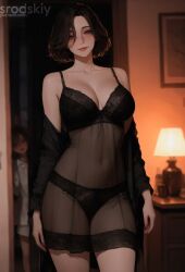 2girls ai_generated female hentai milf mommy mother_and_daughter night original_character srodskiy tagme underwear vulgar