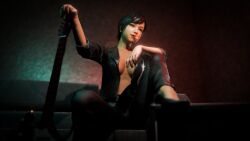 3d badass cigerette freakpossum guitar haruka_sawamura high_heels jacket_open pants ryuu_ga_gotoku sawamura_haruka smoke tagme yakuza_(series)