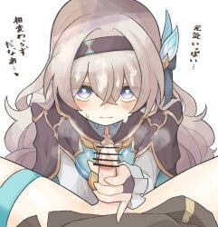 2girls az84997592 bar_censor blush brown_hairband censored closed_mouth commentary_request cum cum_on_body cum_on_hair cum_on_penis erection facial female firefly_(honkai:_star_rail) futa_with_female futanari futanari_pov grey_hair hair_between_eyes hairband hand_up honkai:_star_rail honkai_(series) intersex long_hair long_sleeves looking_at_viewer multiple_girls penis pov purple_eyes simple_background smile solo_focus stelle_(honkai:_star_rail) thigh_strap trailblazer_(honkai:_star_rail) translation_request white_background