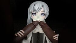 3d dark-skinned_male interracial mobface oral rwby straight tagme weiss_schnee