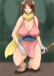 1girls breasts clothing female female_only huge_breasts nipple_bulge nipples one_piece post-timeskip psychojenny puffy_nipples sagging_breasts saikojeni shinobu_(one_piece) walkersuitz wano_country young_shinobu