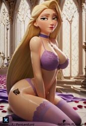 1girls ai_generated artist_name ass blonde_hair breasts disney disney_princess green_eyes hi_res indoors long_hair long_sleeves looking_at_viewer looking_back medium_breasts nipples nude pussy qos queen_of_spades rapunzel rapunzel_(tangled) smile solo_focus tangled thighhighs uncensored very_long_hair watermark