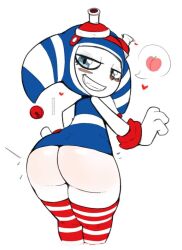 artist_request ass ass_focus big_ass big_butt blue_eyes butt christmas huge_ass huge_butt jester_hat jester_outfit pepsi socks source_request white_skin wiwichus