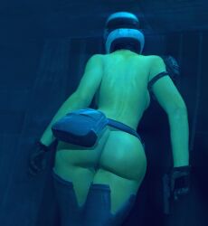 ass ass_focus belt big_ass combine_assassin flaunting half-life half-life_2 muscular_female pose posing stockings thick_ass thick_thighs