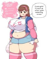 1girls bbw belly belly_button breasts breasts_bigger_than_head chubby chubby_female d.va dialogue fat fat_ass fat_belly fat_breasts fat_butt fat_female fat_fetish fat_thighs fat_woman hana_song huge_ass huge_breasts overwatch overweight overweight_female plumpknight thick thick_ass thick_thighs weight_gain weight_gain_drive weight_gain_kink