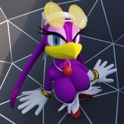 1:1 anthro areola avian beak big_breasts bird blue_eyes breasts cleavage clothed clothing digital_media_(artwork) down_blouse erintheorca eyewear female footwear glasses gloves handwear hi_res hirundinid huge_breasts looking_at_viewer nipples oscine passerine sega simple_background solo sonic_(series) sonic_riders sonic_the_hedgehog_(series) swallow_(bird) wave_the_swallow