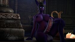 1futa 3d absurdres areolae balls breasts draenei erect_nipples erection futa_only futanari highres huge_cock intersex lexy_(sweetgrapes) looking_at_viewer nipples penis solo solo_futa source_filmmaker sweetgrapes0101 testicles world_of_warcraft