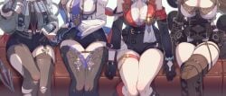 4girls eula_(genshin_impact) jane_doe_(zenless_zone_zero) thick_thighs vill-v