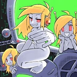 1her00 3girls android blonde_hair cave_story clone curly_brace nude robot