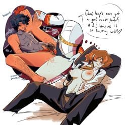 1cuntboy 1girls akira_kurusu cuntboy fantasizing female female_on_cuntboy genderswap genderswap_(mtf) goro_akechi groping_own_breast intersex joker_(persona) liveleaksakc masturbating masturbating_under_clothing partially_clothed pegging persona_5 persona_5_royal ren_amamiya rule_63 self_harm_scars strap-on transmasc