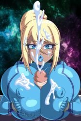 1boy 1boy1girl 1girls 2d 2d_(artwork) 2d_artwork android art big_breasts big_lips big_nipples big_penis bimbo blonde_hair blue_legwear blue_lips blue_lipstick bodysuit breasts breasts_bigger_than_head capcom cum cum_drip cum_in_mouth cum_on_body cum_on_breasts cum_on_face cumshot eyelashes fellatio female grave_(megaman_x) heart heart-shaped_pupils hi_res high_resolution highres huge_breasts latex latex_gloves latex_suit light_blue_lips light_blue_lipstick lips lipstick male mega_man mega_man_x metroid nintendo oc paizuri reploid rockman rockman_x rockmangrave samus_aran sex sky_blue_lips sky_blue_lipstick titjob tits_bigger_than_head