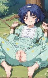 1girls ai_generated akane_tendo angry blue_hair blush brown_eyes clothing cute pijama ranma_1/2 rengoart sexy.ai sexy_pose uncensored