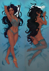 2d cinnabarbie dakimakura dark-skinned_female dark_skin female indian lingerie overwatch symmetra