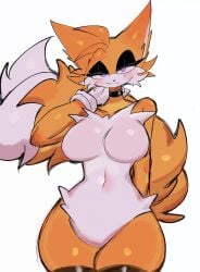 1girl 1girls 2020s 2023 2023s 2_tails animal_ears anthro arm_behind_back bare_shoulders belly belly_button big_breasts black_thighhighs blush breasts canid canine choker collarbone crossgender curvaceous curvy digital_media_(artwork) eyelashes female female_focus female_only fluffy_tail fox fox_ears fox_girl fox_tail fur furry furry_female genderswap genderswap_(mtf) gloves half-closed_eyes hand_on_neck hi_res highres large_breasts long_ears long_tail looking_at_viewer mammal mashed miles_prower miles_tails_prower mobian mobian_(species) mobian_fox mtf_crossgender mtf_transformation multi_tail navel no_nipples pointy_ears purple_eyes rule63 rule_63 secret_histories sega simple_background smile smiling smiling_at_viewer solo solo_female solo_focus sonic&#039;s_best_friend sonic_(series) sonic_the_hedgehog_(series) standing tail tails tails_the_fox tailsko thick_thighs thighhighs thighs usa37107692 voluptuous white_background white_fur white_gloves wide_hips yellow_fur