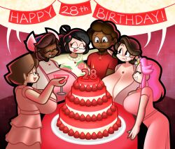 big_breasts birthday boss_lady_(jinnsart) female jinnsart oc tagme