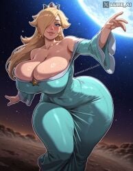 1girls ai_generated ass ass_focus big_breasts breasts curvy curvy_figure dress ear_piercing enormous_breasts female female_only gigantic_breasts huge_ass huge_breasts human large_ass large_breasts lureai lying mario_(series) mature mature_female mature_woman milf nintendo princess princess_rosalina royalty super_mario_bros. super_smash_bros. thick_thighs wide_hips