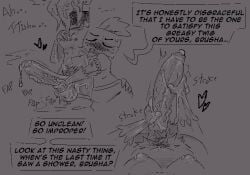 1futa 1girls big_penis breakcoreyuri breasts brusha_(dandy's_world) dandy's_world dialogue female futanari penis pierced_nipples piercing precum precum_drip precum_string roblox roblox_game stroking_penis tagme text tisha_(dandy's_world)