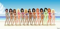 13girls 6+girls age_difference aged_up ann_possible arms_behind_back artist_name asian bare_shoulders barefoot beach beauty_mark big_breasts bikini bikini_bottom bikini_top bimbo black_hair blonde_hair blue_eyes bonnie_rockwaller brown_eyes brown_hair brown_skin busty cleavage crystal_(kim_possible) curly_hair curvy dark-skinned_female dark_skin daughter day detailed_background disney disney_channel ear_piercing earrings erect_nipple erect_nipples eyeliner eyeshadow female female_only fnbman freckles front_view g-string green_eyes green_lipstick green_skin grey_eyes group hair_ornament hair_over_one_eye hairband hand_behind_back hands_behind_back hope_(kim_possible) hourglass_figure human jessica_(kim_possible) kim_possible kimberly_ann_possible large_breasts lineup lipstick long_hair looking_at_viewer makeup marcella_(kim_possible) mature micro_bikini midriff milf miss_go mole monique_(kim_possible) mother mother_and_daughter multiple_females multiple_girls nipple_bulge ocean older open_mouth orange_hair outdoor outdoors piercing pink_lipstick pokies pose posing purple_lips purple_lipstick red_lipstick sand shadow shego shiny shiny_skin short_hair skimpy sling_bikini sports_bra standing string_bikini swimsuit tara_(kim_possible) teenage text thong underboob vivian_porter voluptuous water wide_hips yori_(kim_possible) zita_flores