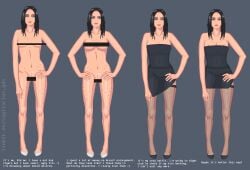 big_breasts black_hair blue_eyes breast_enlargement heels legs miniskirt piercing pixel_art sagitarius sexy skirt small_breasts stockings