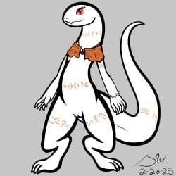 1:1 2025 3_toes 5_fingers albino anthro arm_tattoo bangle beaded_jewelry beaded_necklace beads belly_tattoo big_tail bracelet capelet capelet_only claws clothing crusch_lulu cute_fangs dated digital_drawing_(artwork) digital_media_(artwork) digitigrade eyelashes fangs feet female female_anthro finger_claws fingers flat_chested flat_colors front_view genitals hi_res humanoid_genitalia humanoid_hands humanoid_vulva innie_vulva jewelry leg_tattoo lizard lizardman lizardman_(overlord) long_neck long_tail looking_at_viewer monotone_body mostly_nude neck_tattoo necklace orange_capelet orange_clothing orange_tattoo overlord_(series) pattern_capelet pattern_clothing procreate_(artwork) pupils red_eyes reptile scalie signature slit_pupils smile smiling_at_viewer snout solo spe standing tail tail_tattoo tapering_tail tattoo teeth thick_tail thick_thighs thigh_tattoo toe_claws toes tribal tribal_tattoo vulva white_body white_outer_labia white_vulva wrist_bangle